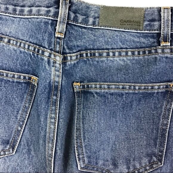 CARMAR Los Angeles Ursula Two-Toned High Waist Straight Leg Jeans size 28 - Picture 3 of 11